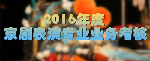 尻逼网国家京剧院2016年度京剧表演专业业务考...